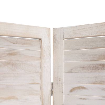 vidaXL Biombo divisor de 6 paneles madera blanco 210x165 cm