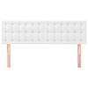 vidaXL Cabeceros cuero sint&eacute;tico blanco 144x5x78/88 cm
