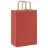 vidaXL Bolsas de papel con asas 250 uds rojo 21x11x31 cm