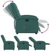 vidaXL Sillón reclinable elevable tela verde oscuro