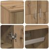 vidaXL Highboard Roble artisan 80 x 39 x 178 cm Madera contrachapada