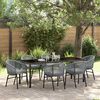 vidaXL Conjunto de Comedor de Jard&iacute;n 7 pcs Antracita