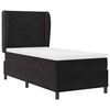 vidaXL Cama tipo Box Spring con colch&oacute;n Negro 190 x 90 cm Poli&eacute;ster