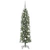 vidaXL &Aacute;rbol Navide&ntilde;o Artificial Delgado con 150 LED Verde y 150 cm