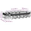 vidaXL Set comedor de jard&iacute;n con cojines 15 pzas rat&aacute;n sint&eacute;tico beige