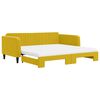 vidaXL Sof&aacute; cama nido con colch&oacute;n terciopelo amarillo 100x200 cm