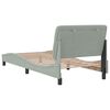 vidaXL Estructura de cama sin colch&oacute;n terciopelo gris claro 80x200 cm