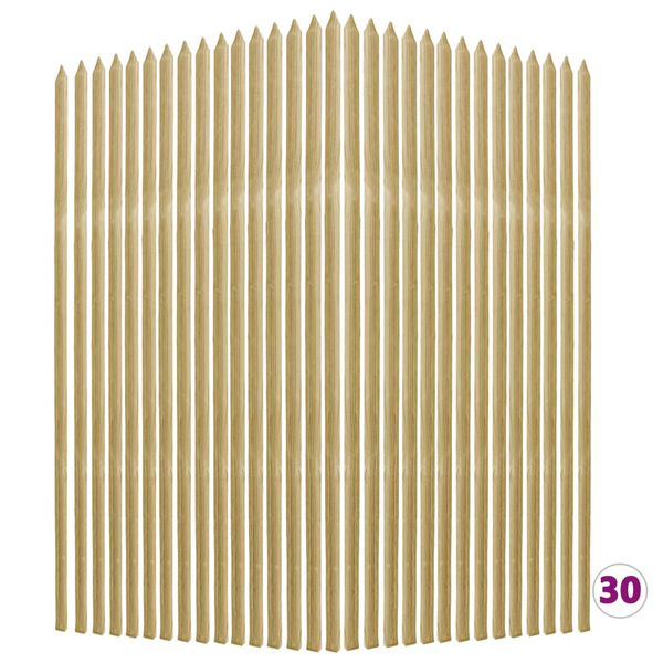 vidaXL Tutores plantas 30 uds madera pino impregnada 2,8x2,8x150cm
