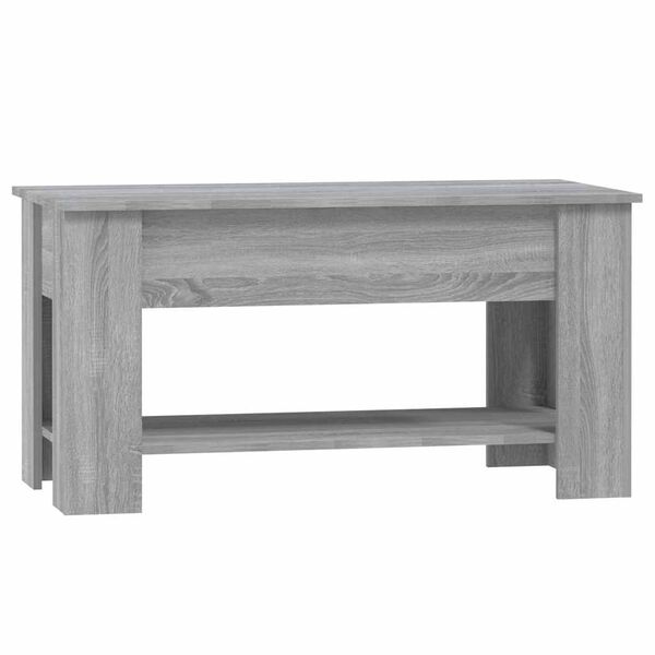 vidaXL Mesa de centro madera de ingenier&iacute;a gris Sonoma 101x49x52 cm