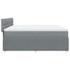 vidaXL Cama box spring con colch&oacute;n tela gris claro 200x200 cm