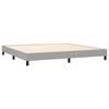 vidaXL Cama box spring con colch&oacute;n tela gris claro 160x200 cm