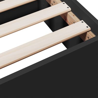 vidaXL Cama con cajones madera de ingeniería negra 90x200 cm