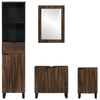 vidaXL Juego de muebles de baño con cajón 4 pcs Madera de ingeniería