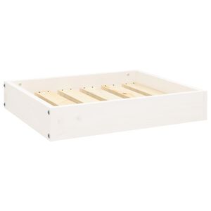 vidaXL Cama para perros madera maciza de pino blanco 51,5x44x9 cm