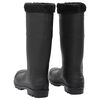 vidaXL Botas de agua con calcetines extra&iacute;bles negro n&uacute;mero 44 PVC