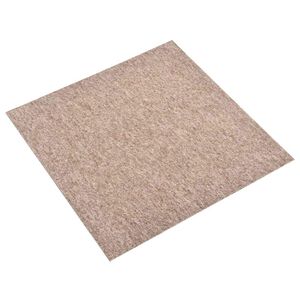 vidaXL Alfombra 20 pcs Beige 50 x 50 cm 100% Polipropileno