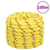 vidaXL Cuerda de barco polipropileno amarillo 20 mm 100 m