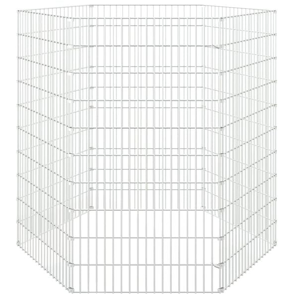 vidaXL Recinto animales corral 6 paneles hierro galvanizado 54x100 cm