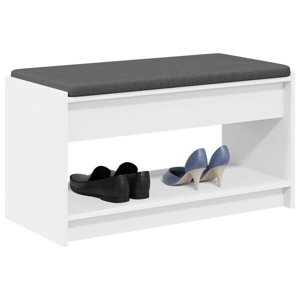 vidaXL Banco de entrada 83 x 38 x 45 cm Madera Ingenierizada y Tela