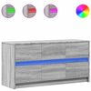 vidaXL Mueble de TV con LED madera ingenier&iacute;a gris Sonoma 100x34x50 cm