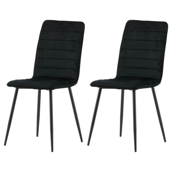 Venture Home Sillas de comedor 2 unidades Windu terciopelo negro