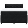 vidaXL Cama box spring con colch&oacute;n terciopelo negro 160x200 cm