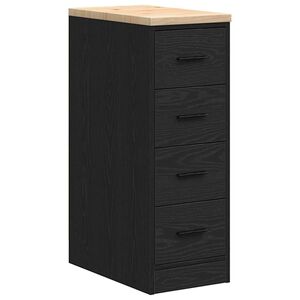 vidaXL Armario de almacenamiento para garaje negro 30x51x85 cm