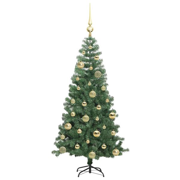 vidaXL &Aacute;rbol de Navidad con 150 LED con soporte Verde 120 cm PVC