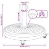 vidaXL Base para sombrilla Negro &Oslash;38-48 mm PE, concreto e hierro