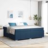 vidaXL Estructura de cama con colch&oacute;n Azul 200 x 200 cm tela