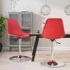 vidaXL Sillas de comedor giratorias 2 unidades PP rojo