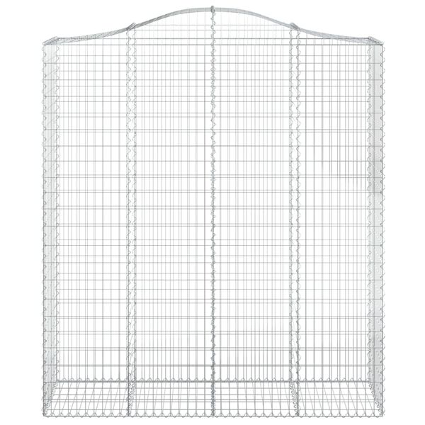 vidaXL Cestas de gaviones 18 uds forma de arco hierro 200x50x220/240cm