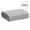 vidaXL Lona gris 6x8 m 650 g/m&sup2;