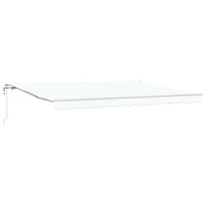vidaXL Toldo retr&aacute;ctil Blanco 450 x 350 cm Tela y Aluminio