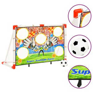 vidaXL Portería de fútbol infantil con pared de portería 120x51x77,5 cm