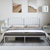 vidaXL Estructura cama sin colchón con cabecero metal blanco 193x203cm
