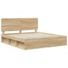 vidaXL Estructura de cama Sonoma 200 x 200 cm Madera de pino macizo