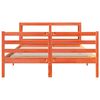 vidaXL Cama sin colch&oacute;n madera maciza pino marr&oacute;n cera 150x200 cm