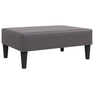 vidaXL Reposapi&eacute;s de cuero sint&eacute;tico gris 77x55x31 cm