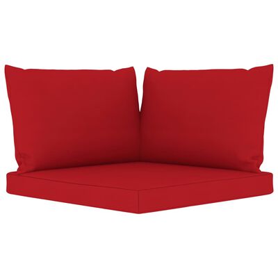 vidaXL Juego de muebles de jardín 10 piezas con cojines rojo