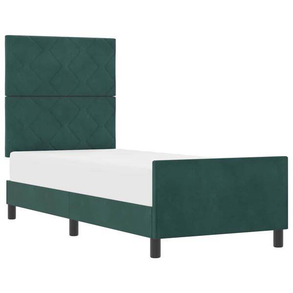 vidaXL Cama tipo Box Spring Verde oscuro 80 x 200 cm Terciopelo