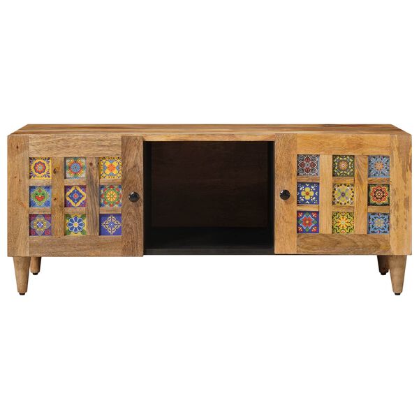 vidaXL Mesa de Caf&eacute; Natural 100 x 54 x 40 cm Madera de mango maciza