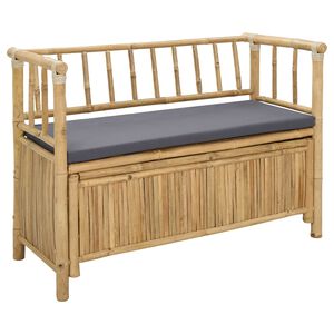 vidaXL Banco de Almacenamiento de Jard&iacute;n 110 x 47 x 80 cm Bamb&uacute;