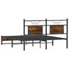 vidaXL Estructura de cama sin colch&oacute;n madera roble ahumado 150x200 cm
