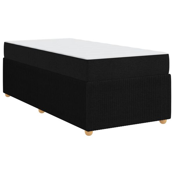 vidaXL Estructura de cama con colch&oacute;n Negro 90 x 190 cm tela
