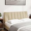vidaXL Cabecero de cama acolchado Hanko tela crema 120 cm