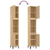 vidaXL Armario de ba&ntilde;o madera contrachapada roble Sonoma 30x30x190 cm