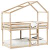 vidaXL Cama litera con techo madera maciza de pino 80x200 cm
