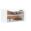 vidaXL Mueble zapatero pared contrachapada blanco brillo 70x35x38 cm
