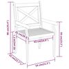 vidaXL Juego de comedor de jard&iacute;n 7 piezas madera maciza de acacia